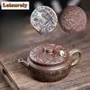 350ml Yixing Purple Clay Teapots Handmade Large Caliber Pot Raw Ore Wood-fired Porcelain Mud Kettle With Filter Zisha Tea Set