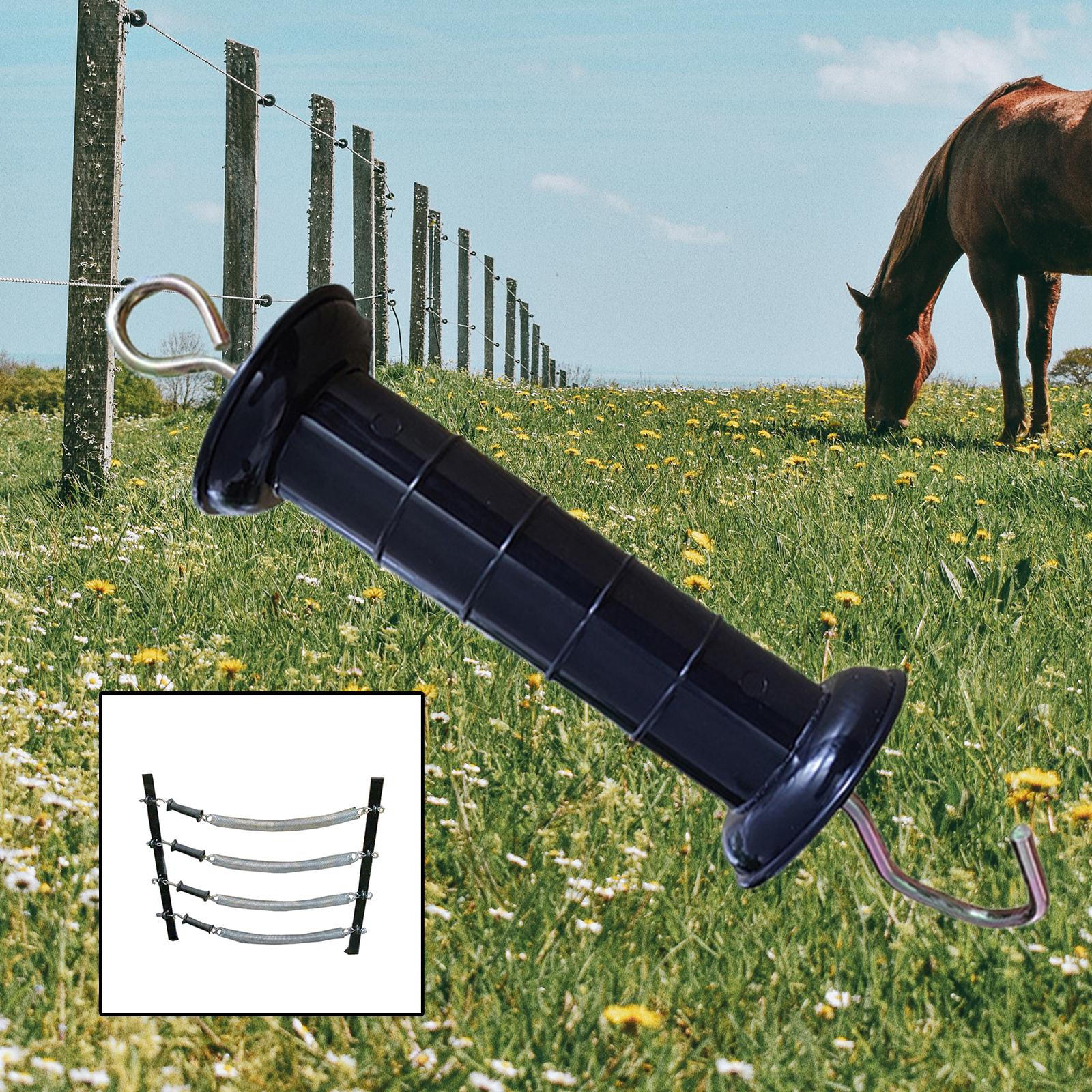 Electric Fence Gate Handle Parts Internal Spring with Large Grip Accessories Hook