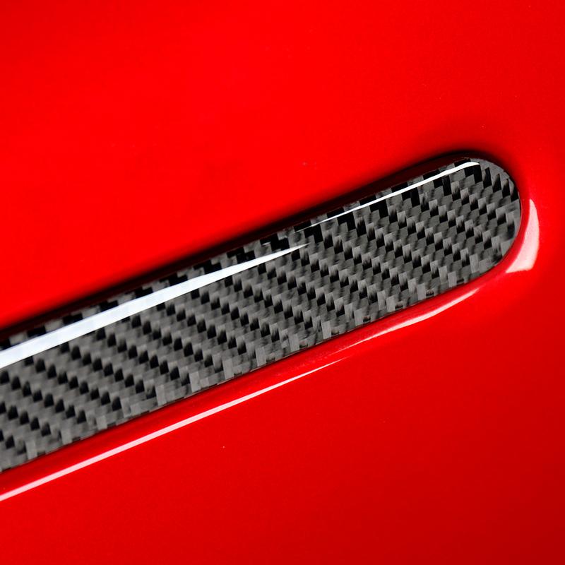 For Kia Stinger 2018- 2PCS Carbon Fiber Rear Tail Light Cover Trim Accessories Styling Mouldings