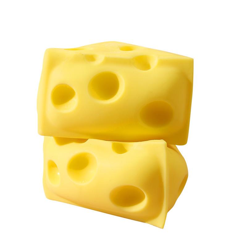 Creative Stress Relief Cheese Simulation Squeeze Toy - Office Decompression & Gift
