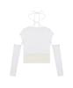 LUVISTRUE Ch Button Layered Tee(White)