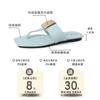 Metal buckle square head pinch foot flat-bottomed slippers women's 2025 spring new open-toed soft-bottomed flat-heeled sandals slippers