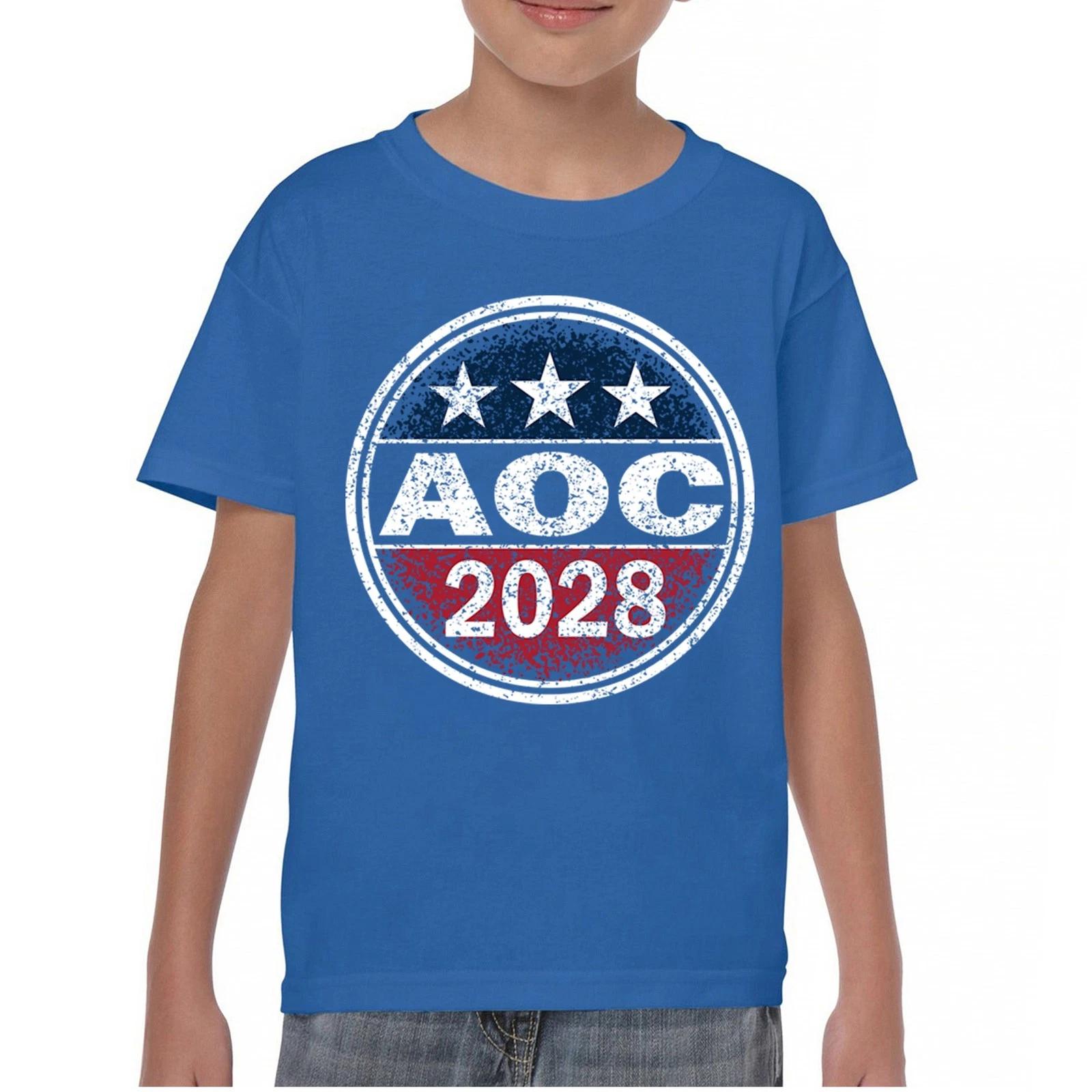 

AOC 2028 for President Youth kids boys T-Shirt Alexandria Ocasio-Cortez Democrat Kids 100