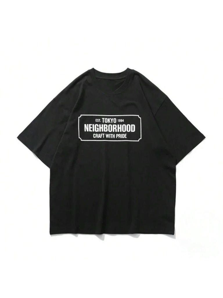 2025Tokyo Japan Craft And Pride Men And Women's T-Shirts Black And White NBHD Cotton Loose T-Shirts Metops T-Shirts
