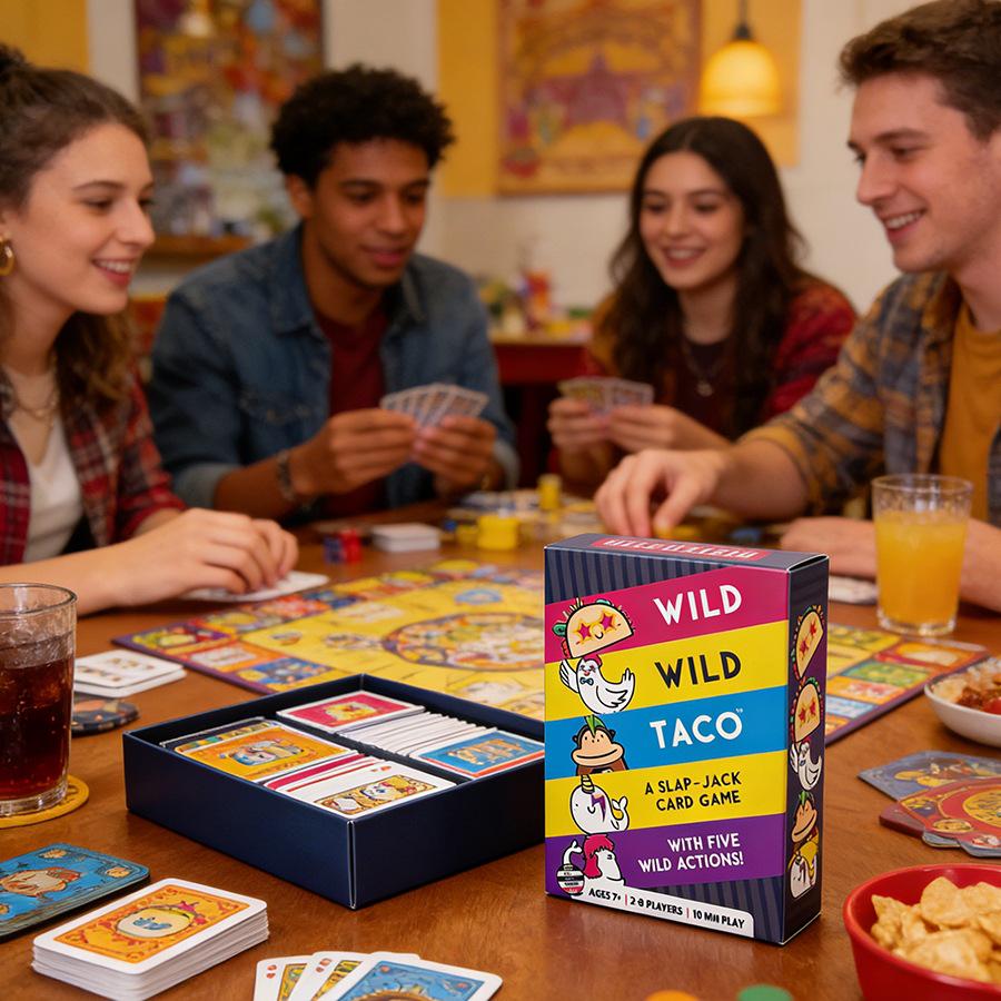 Compact & Portable Wild Taco Game – Popular, Easy To Carry Reaction Board Game