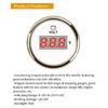 ELING 52mm 8-16V 16-32V 8-32V Waterproof Voltmeter Voltage Volt Gauge Universal for Car Truck Boat Car with Red Backlight