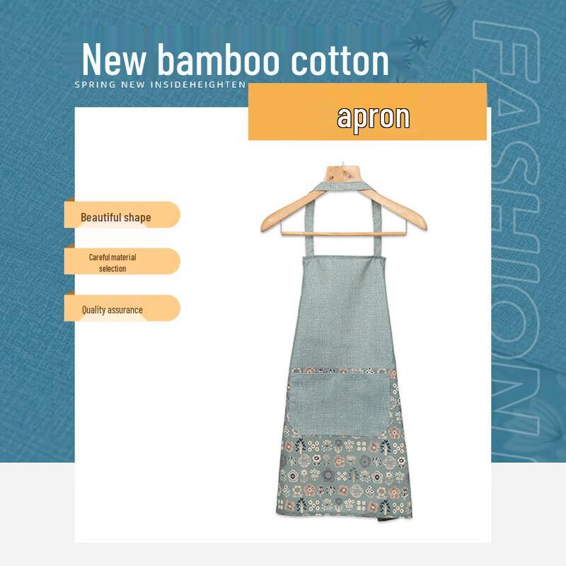 Qianxing Women s Bamboo Cotton Kitchen Apron