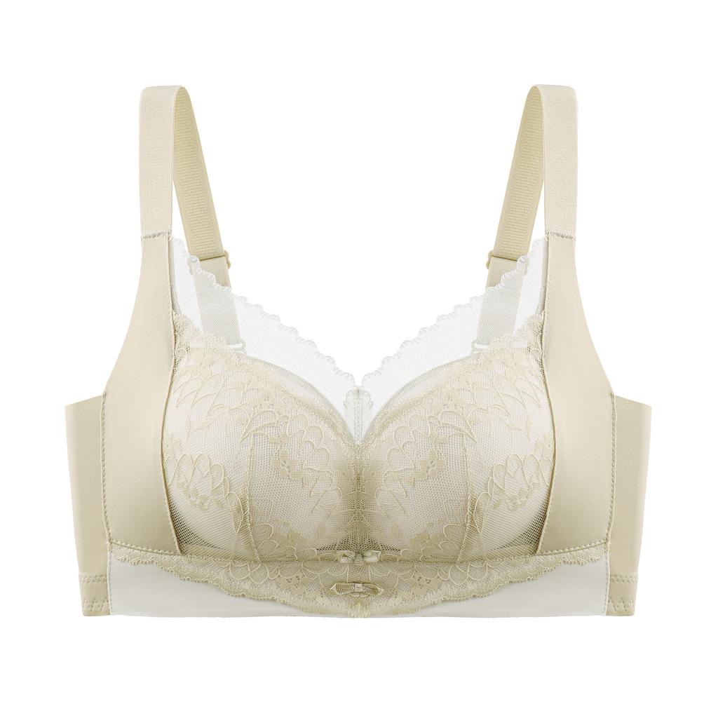 Sans baleine latérale, sans armature, sans magnétisme, petite poitrine, rassemblement et mise en valeur, grand effet push-up, soutien-gorge à fermeture avant, sous-vêtement doux en fibre de bambou vert feuille