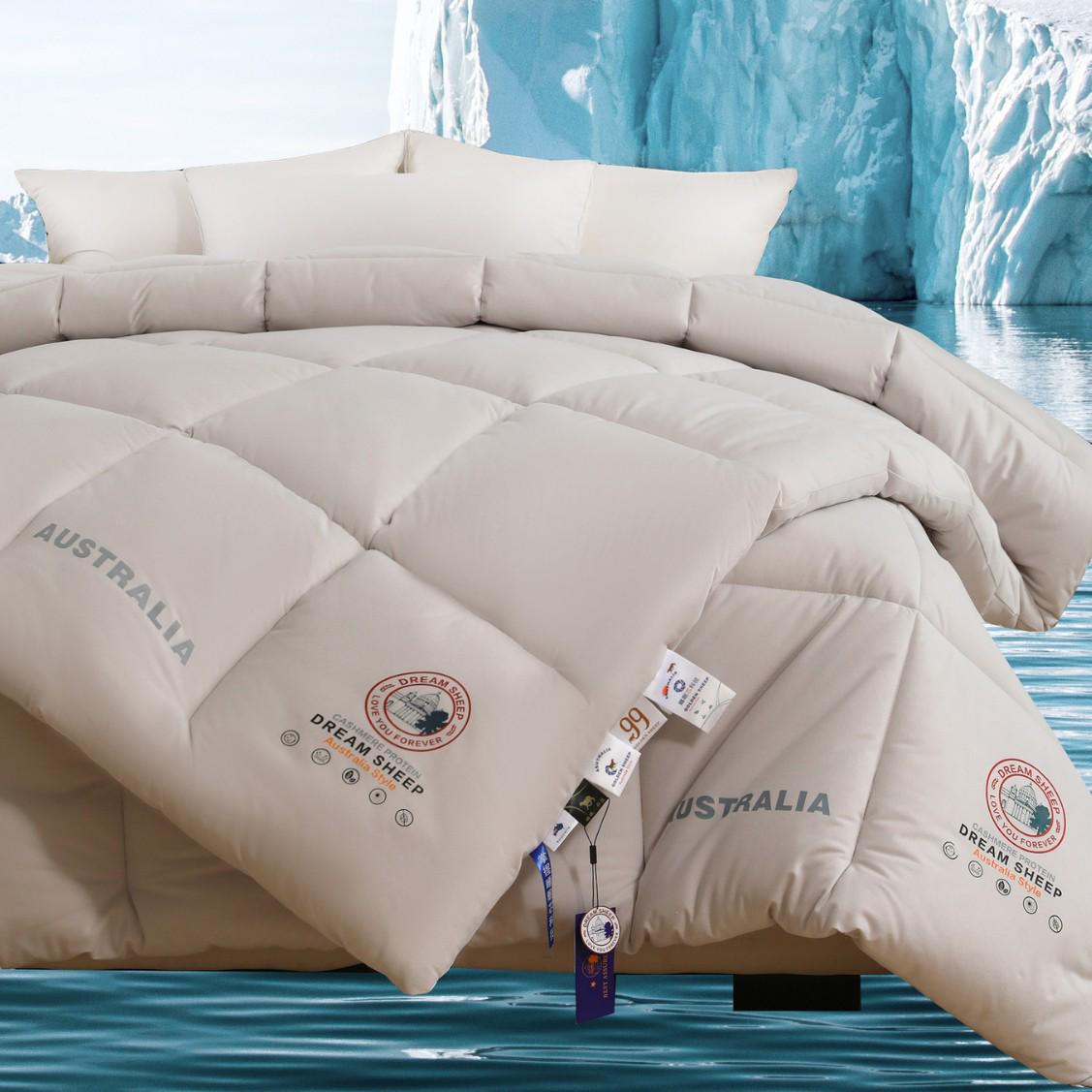 

Зимнее одеяло из исландской шерсти и кашемира - Толстое, теплое, всесезонное одеяло для общежития 150x200cm, 3kg