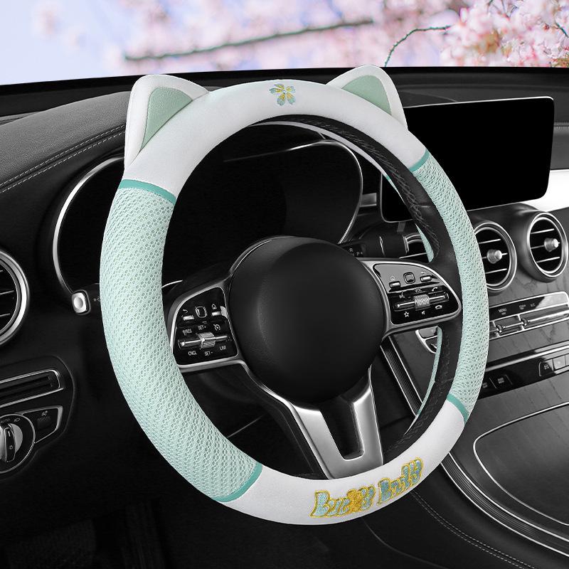 Cute Kitten Breathable Steering Wheel Cover 2023