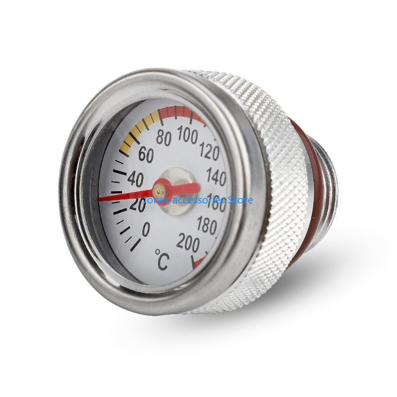 W8KD Motorcycle Dirt Pit Bike Parts Oil Caps Temperature Gauge M20x1.5 0-200℃ Meter