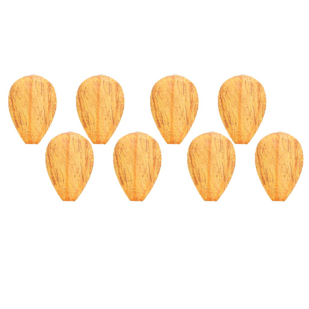 8er-Pack Wespennest-Attrappe Effektive Abschreckung Hängende Falsche Wespenabwehr Hornissennest für Hinterhof