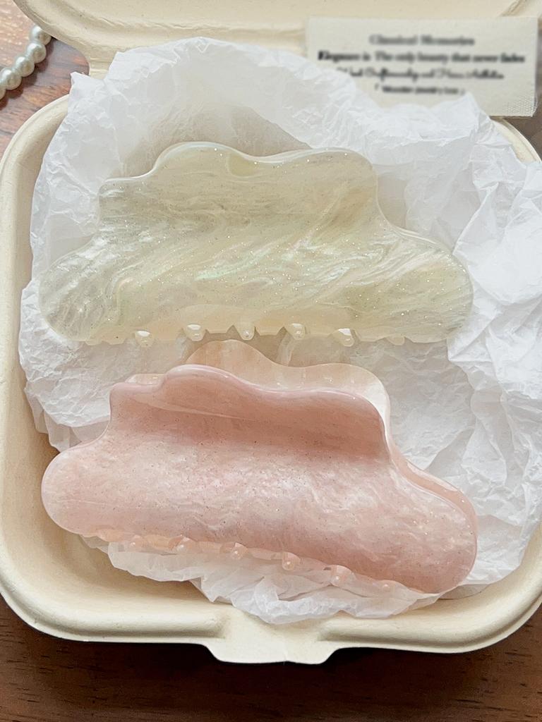 4,1 Zoll Große Krallenspange Regenbogen Haarspangen für Dickes Haar Celluloseacetat Haarspange Große Rutschfeste Griffspange Haarschmuck