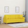 3-seater Sofa - Maison Exclusive - Light Yellow - Polyester Fabric - Metal Frame