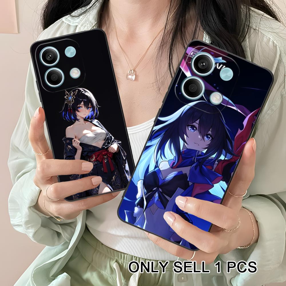 HSR Seele Matte TPU Mobile Phone Case for Xiaomi Redmi Note 14 13 12 11 S Pro Plus 4G 5G Colorful Printing Cover