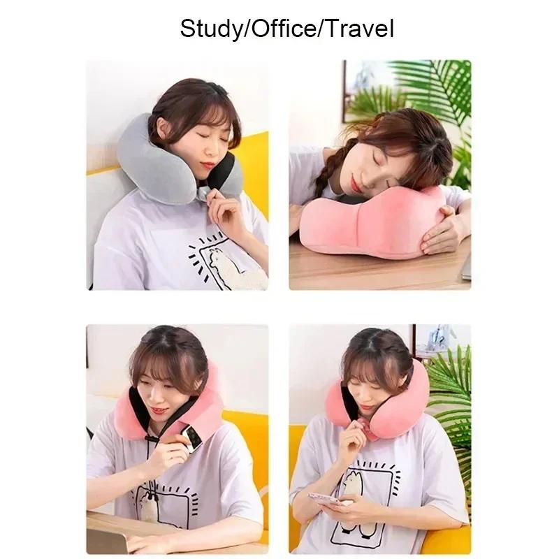 U Shaped Memory Foam Neck Pillows Soft Slow Rebound Space Travel Pillow Cervical Healthcare Bedding Drop Shipping