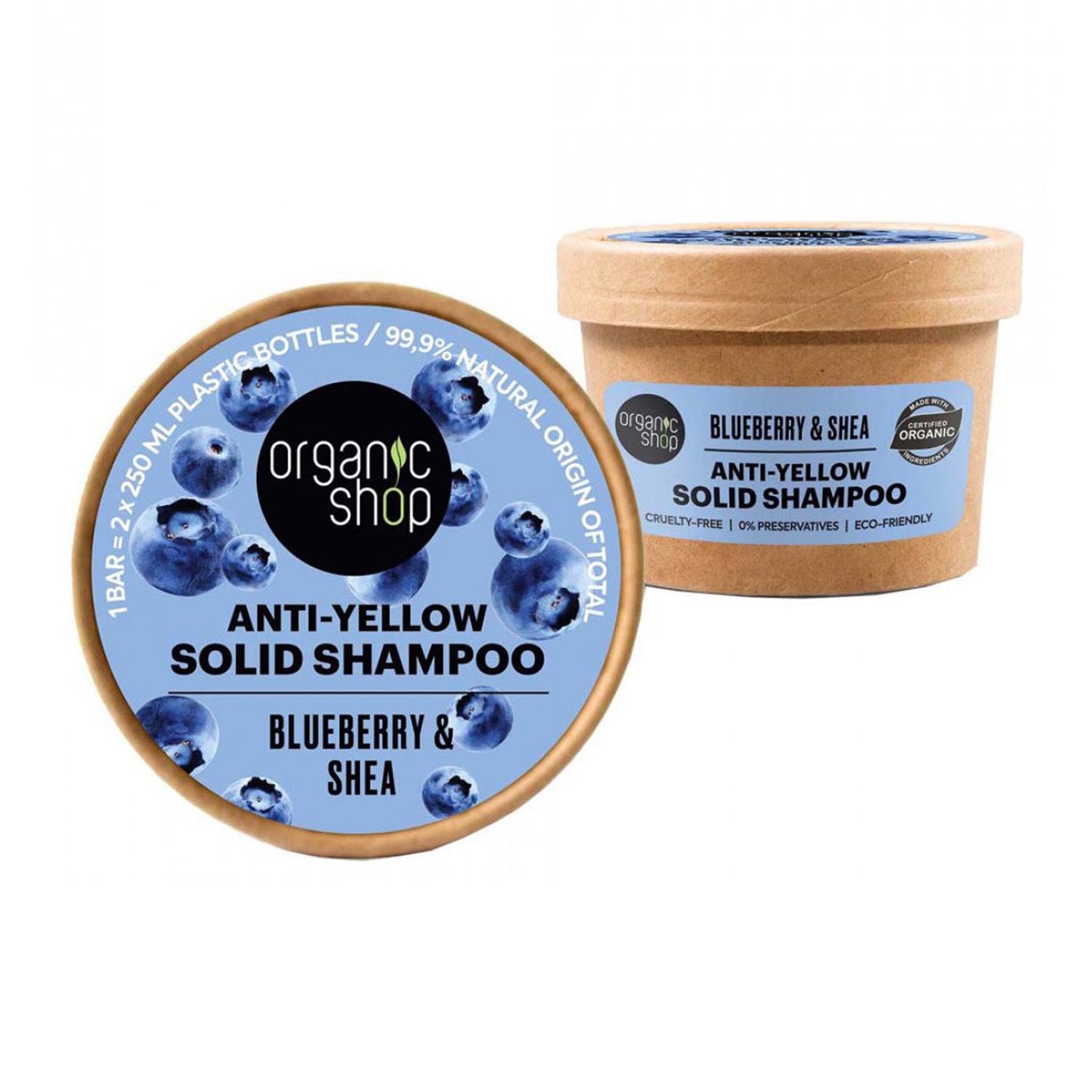 

Organic Shop Черника Анти-Желтый Чампу Солид 60г