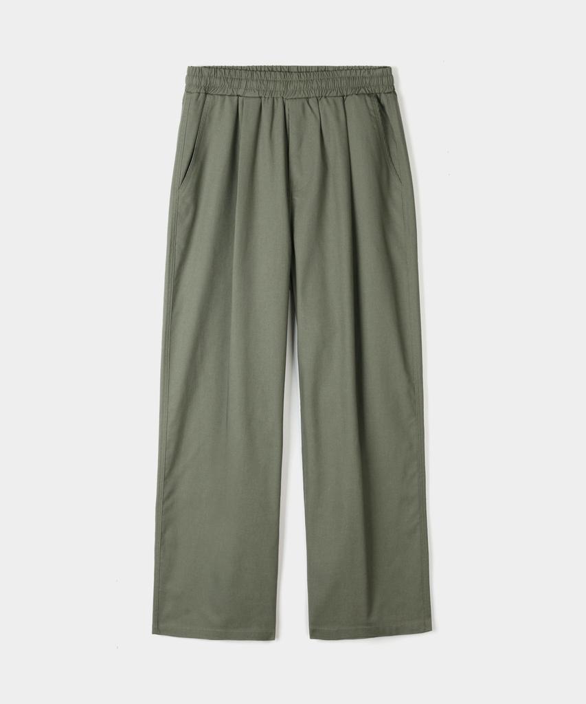 INDUST Semi-Wide Single-Pleat Linen Pants_5 Colors