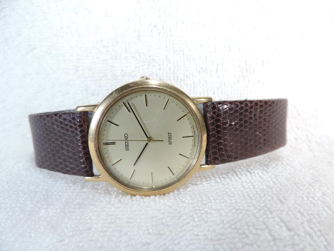 

[USED] SEIKO SPIRIT 5E21-6C00 Men s Watch Battery Replaced, Working