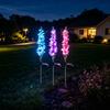 Solar Delphinium Light, Outdoor Solar Flower Light, Waterproof Solar Delphinium Garden Light for Yard Patio Pathway Decoration