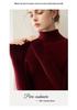 Women's Slim Fit Pure Cashmere High Neck Pullover Sweater - Autumn/Winter Collection