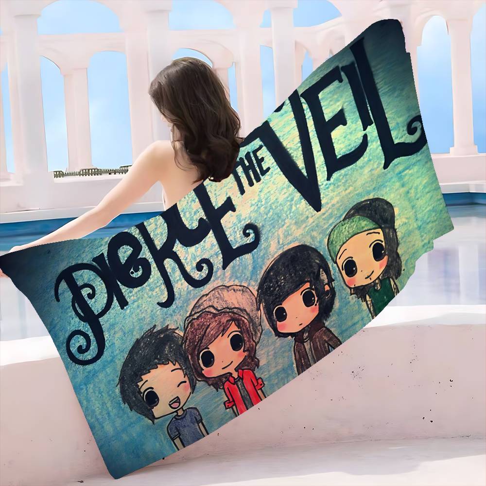 Post Hardcore Band Pierce the Veil Bath Towel Microfiber Soft Water Absorbing Breathable For Girl Kids Cartoon Beach Towel