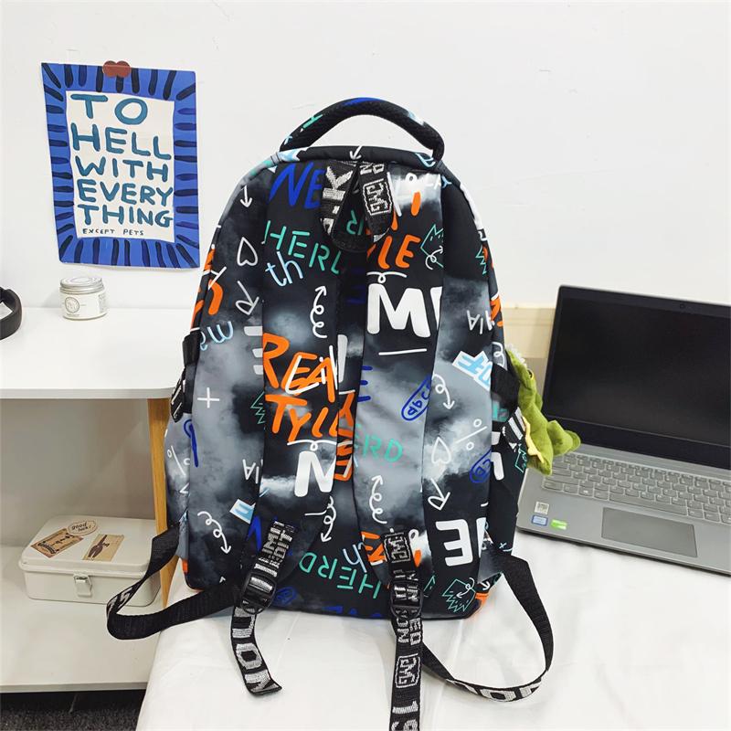 Graffiti School Bag Sports Bag College Student Men Women Backpack