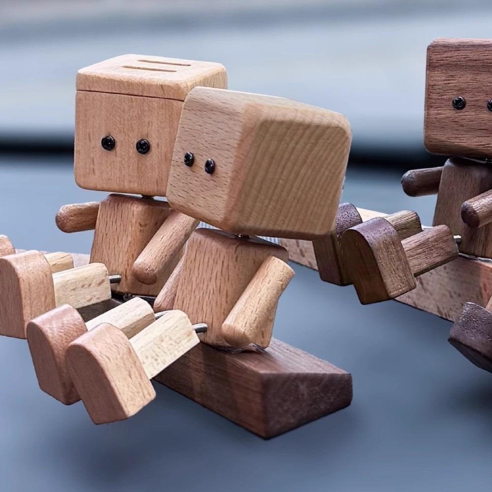 Mini Car Doll Decoration Leg-swinging Robot Figurine Ornaments  Creative Gifts