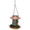 Solar Bird Feeder for Outdoors Hanging Exquisite Hollow Pattern Waterproof Retro Outside Wild Bird Feeders for Bird