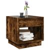 Infinity LED Coffee Table in Smoked Oak 50 x 50 x 50 cm