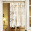 Hollow Crochet Half Curtain Head American Country Cupboard Porch Half Drape Curtain Rustic Floral Coffee Kitchen Short Curtain