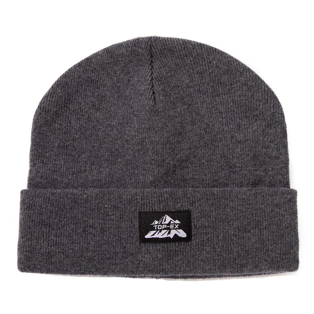 TOP-EX Merino Wool 100% Beanie with Fleece Lining, XL/2XL (Head Circumference 62–66 cm) [Hat], Gray