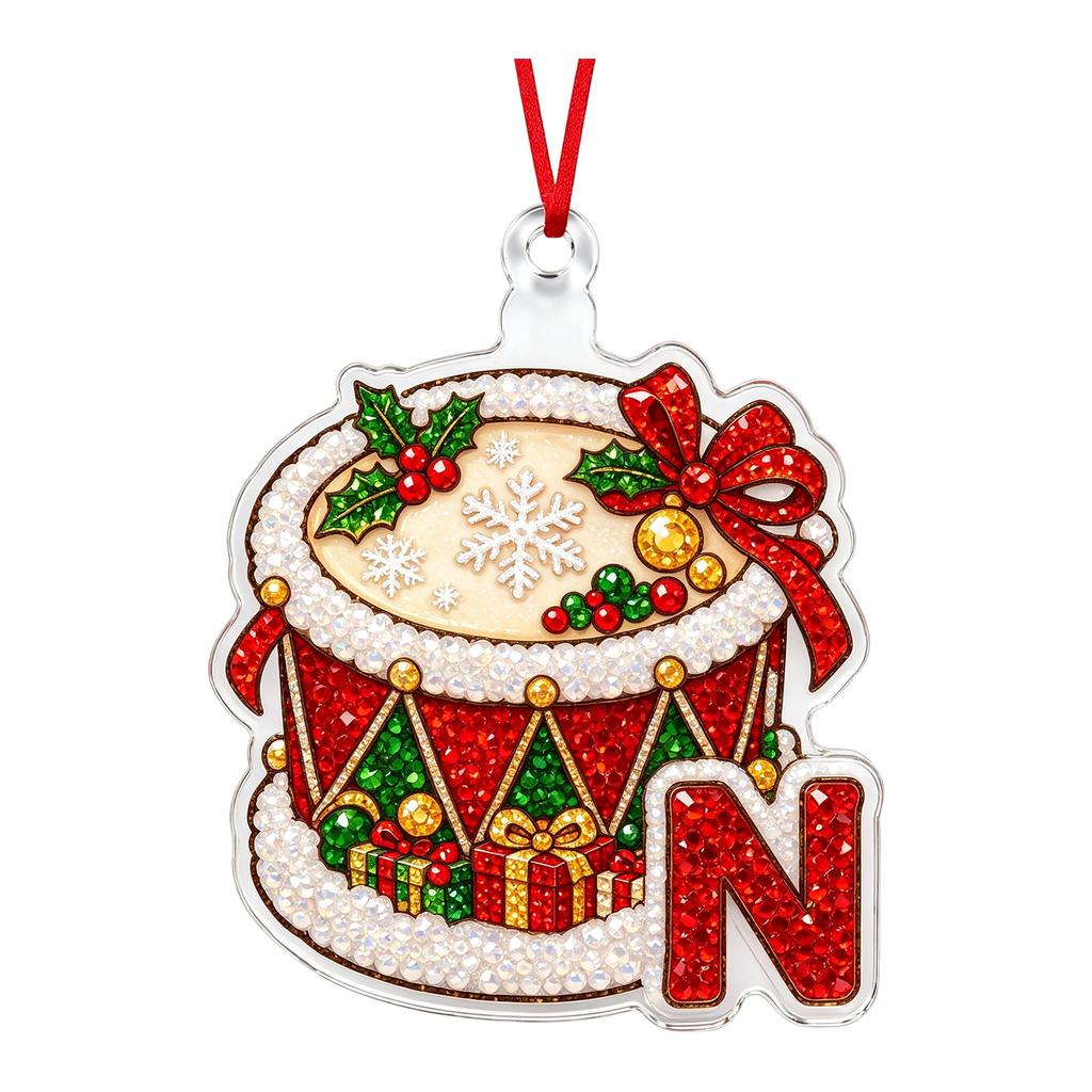 Christmas Cute Pet 2D Acrylic Hanging Ornament for Holiday Tree Decor