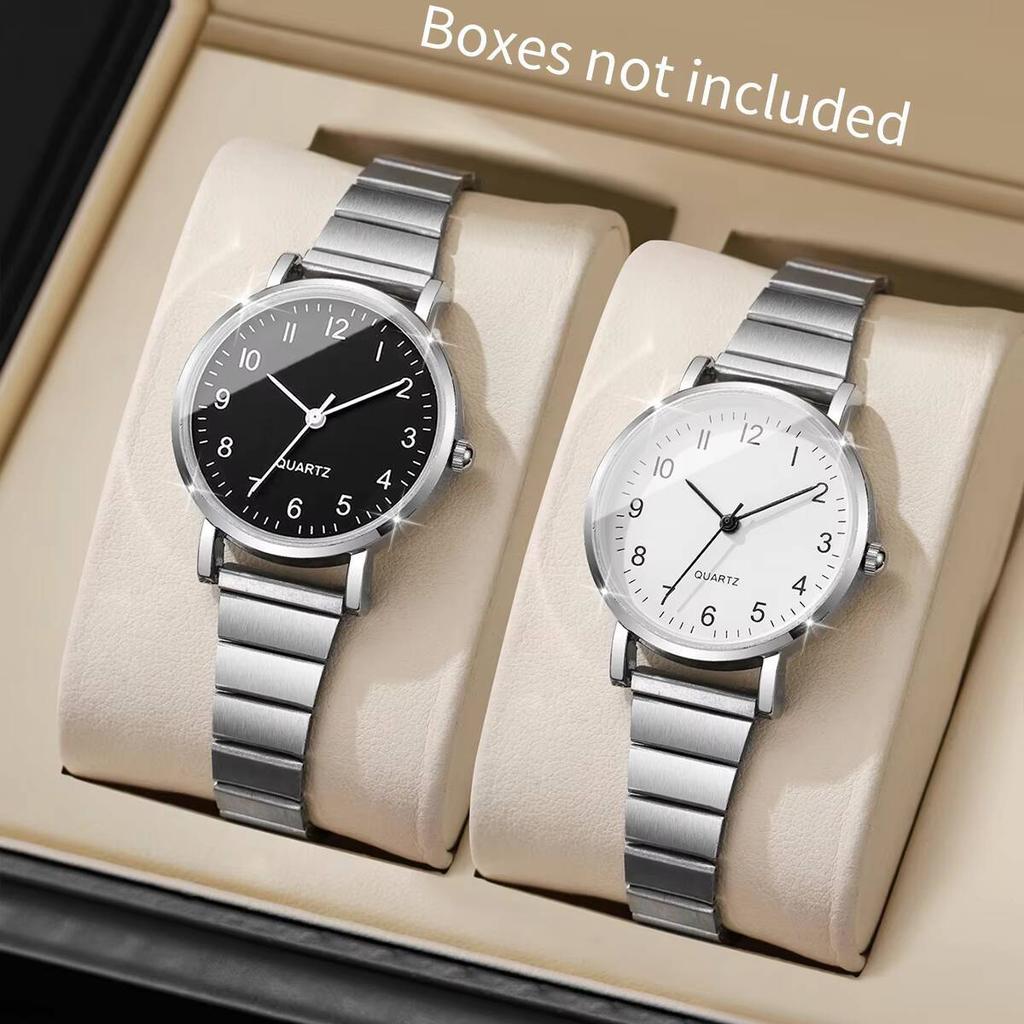 1/2PCS Fashion Arabic Dial Women Watches Simple Ultra-thin Strap Ladies Wristwatches Girls Clock Reloj Mujer