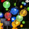 Outdoor Waterproof Solar LED Bubble String Lights for Festive Camping & Christmas Decor