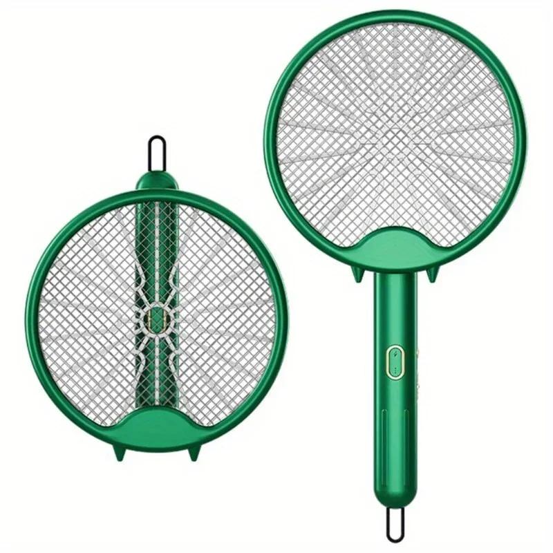 1pc 3000V Electric Mosquito Racket Mosquito Killer Lamp USB Rechargeable Foldable Mosquito Swatter Fly Swatter Mosquito Trap