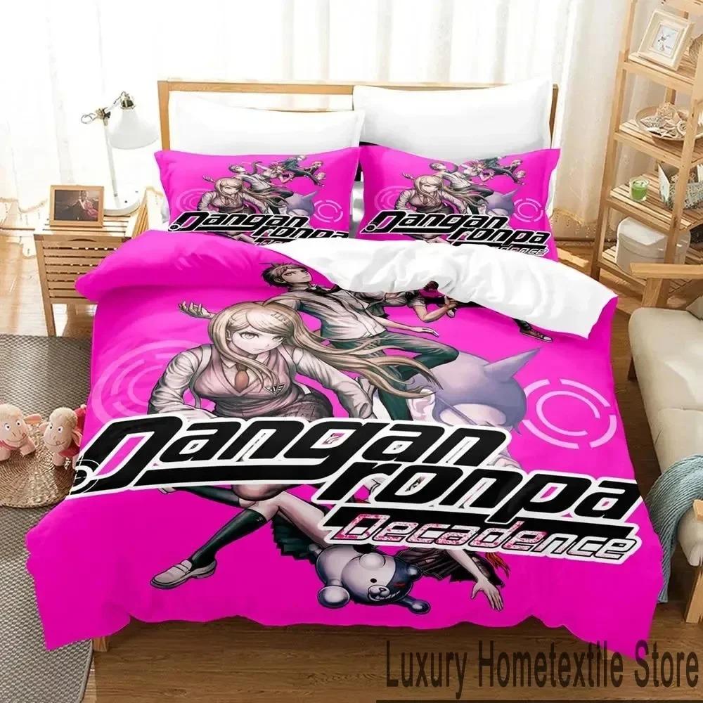 3D Print Anime Danganronpa Bedding Set Boys Girls Twin Queen King Size Duvet Cover Pillowcase Bed Boys Adult Home Textileextile
