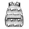 Howling Wolf Under The Moonlight Print Knapsacks Boys Girls Backpack Youth Learner Bags Comic Laptop Rucksack Sling Tote