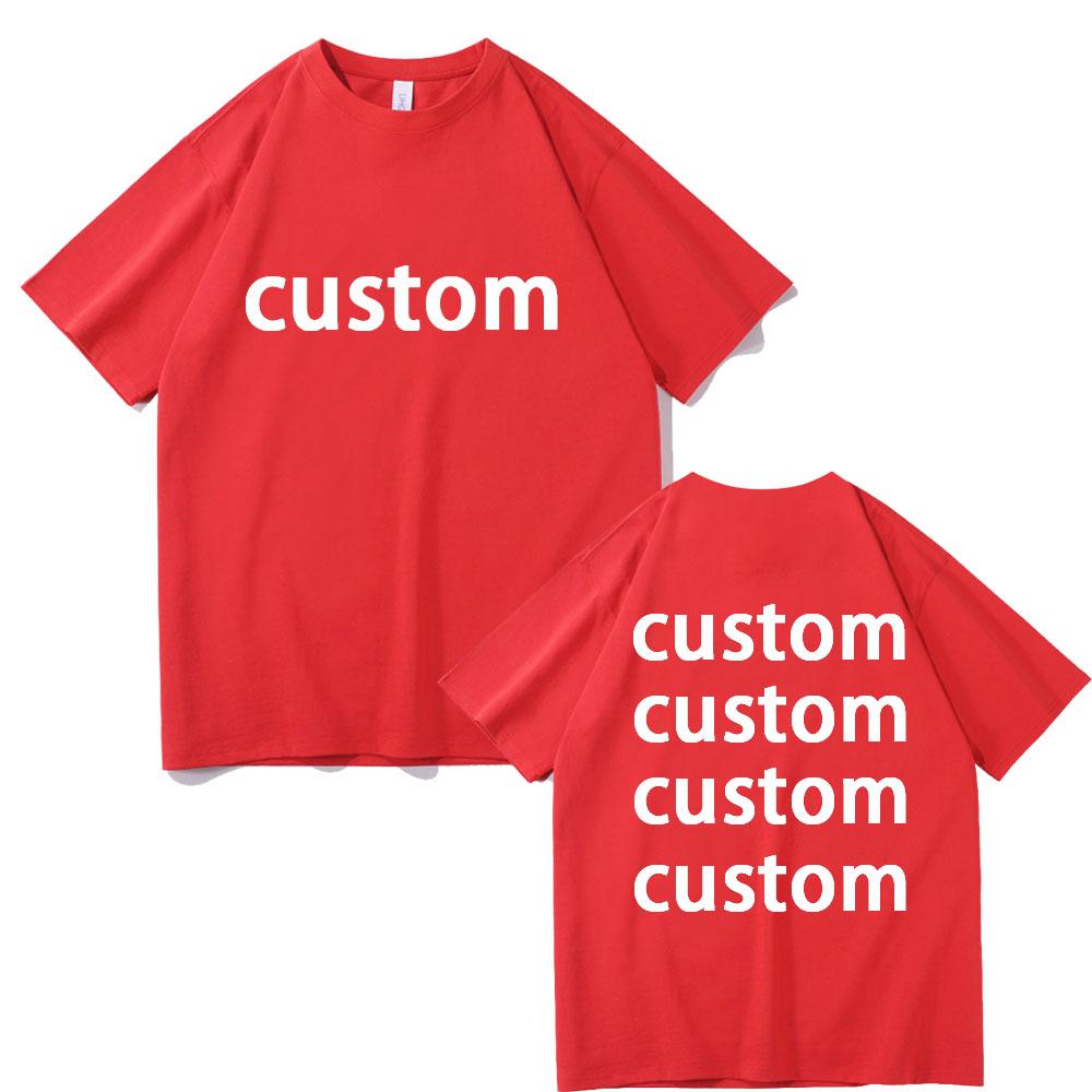 Fashion Brand Design Diy Custom Print T-shirts Men Women Hip Hop Rock Punk Vintage T Shirts Male Anime Casual Oversized Tshirt