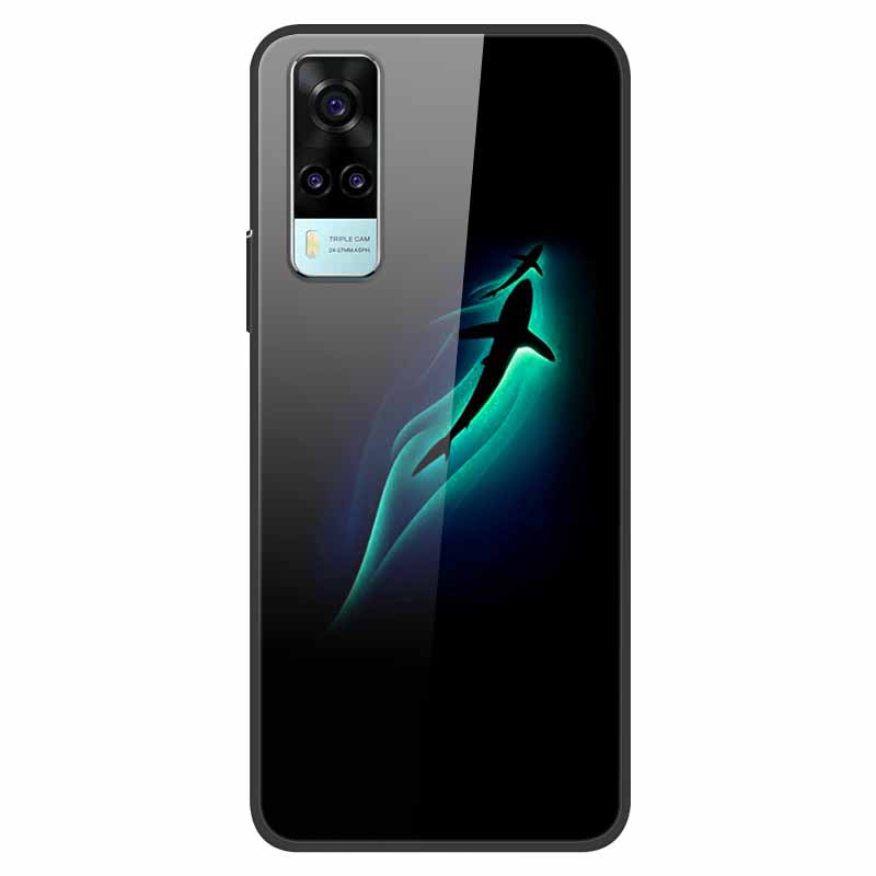 Luxury Cover Case for vivo Y53S 4G Tempered Glass Cover for Vivo Y31 VivoY31 2021 Y51 2020 Phone Case for Vivo V2036 Y53S Coque
