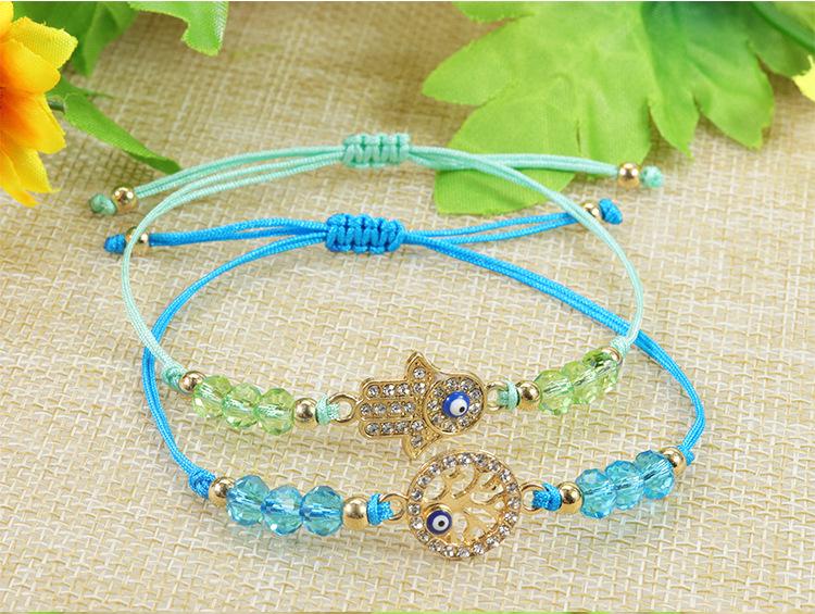 Bohemian Hand-woven Colorful Seed Bead Adjustable Bracelet with Rhinestone Connector
