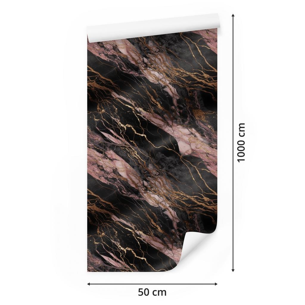 Marble Brown and Burgundy Wallpaper for Living Room and Bedroom 50x1000