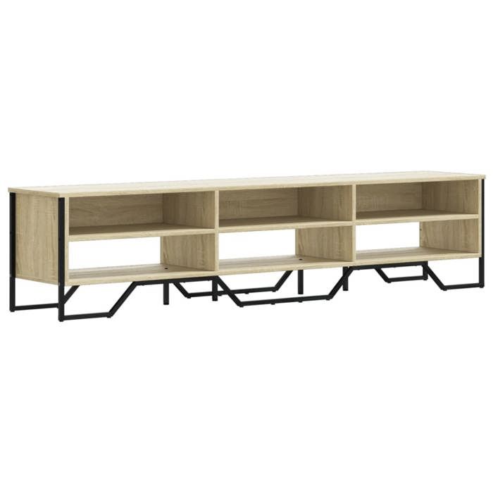 VidaXL Meuble TV chêne sonoma 180x34x41 cm bois d'ingénierie, support TV, buffet TV, meuble multimédia, banc TV, meuble 848575