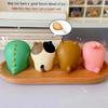 Resin Pen Holder Big Mouth Cat Cartoon Cute Mini Dog Cat Doll Paper Clip Storage Office Room Desktop Decorative Ornaments