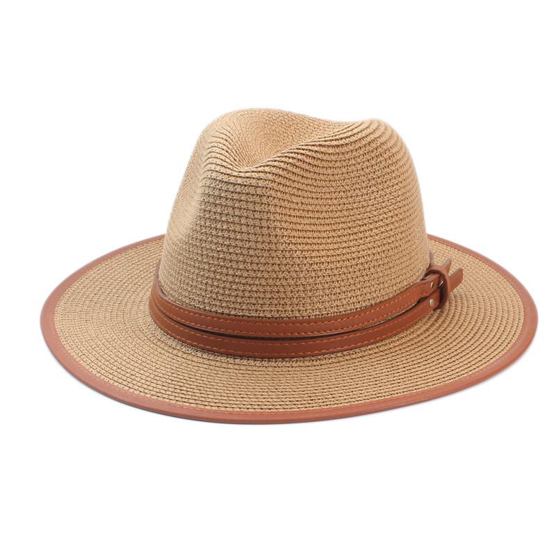 

Панама, летние солнцезащитные шляпы для женщин и мужчин, пляжная соломенная шляпа в стиле джаз для мужчин, кепка с защитой от ультрафиолета, шапка для отдыха
