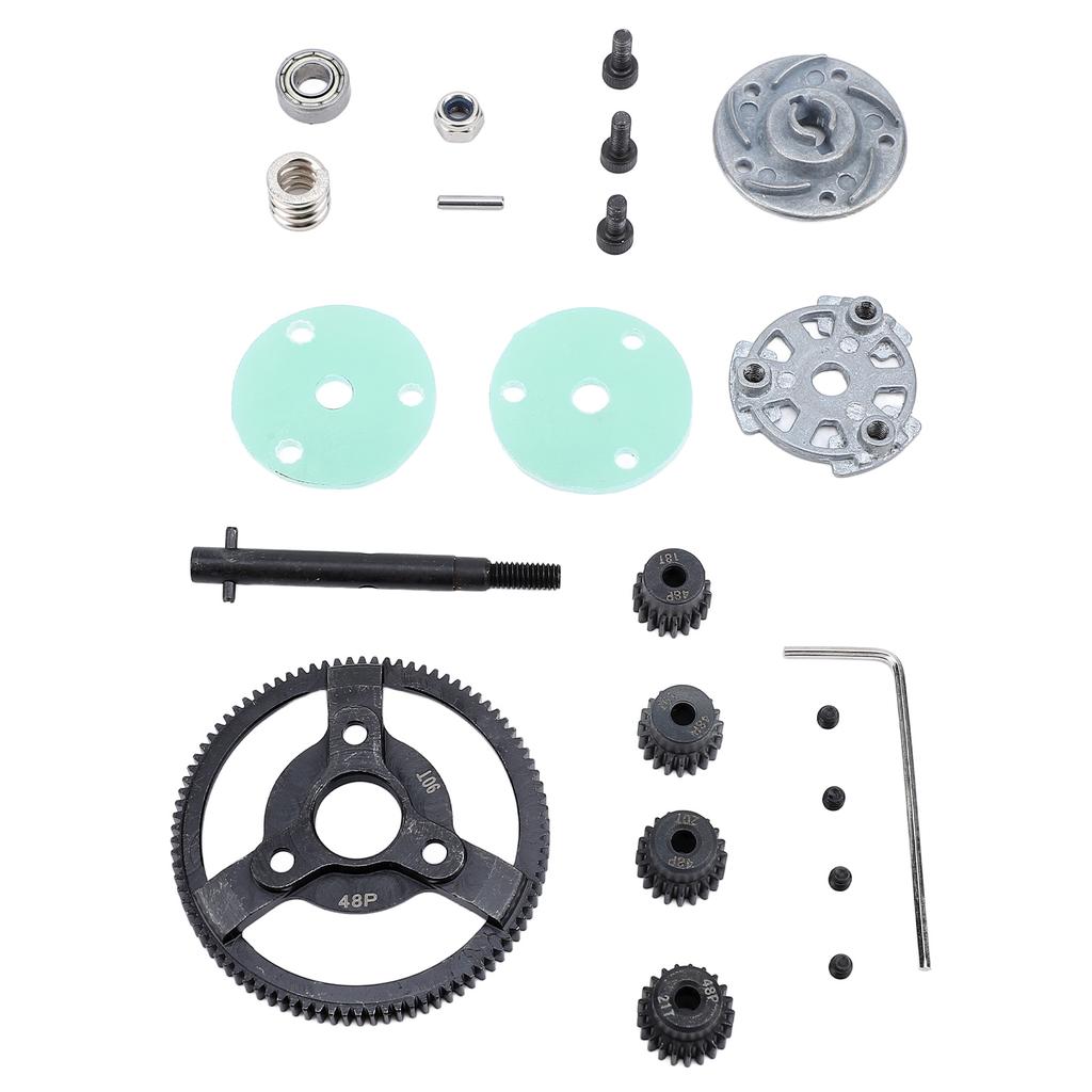 RC Car Gear Set Professional Spur Gear Upgrade Set 90T Large Gear with 18T 19T 20T 21T Motor Pinion
