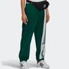 Adidas Originals Color Block Striped Retro Sports Long Pants Knitted Sports Pants Women Bottoms Dark-Green GJ8277