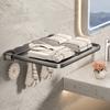 Foldable Wall-mounted Shelf For Bathroom Toilet Kitchen Retractable Laundry Drying Storage Racks Gap Shelf For Bathroom Balcony