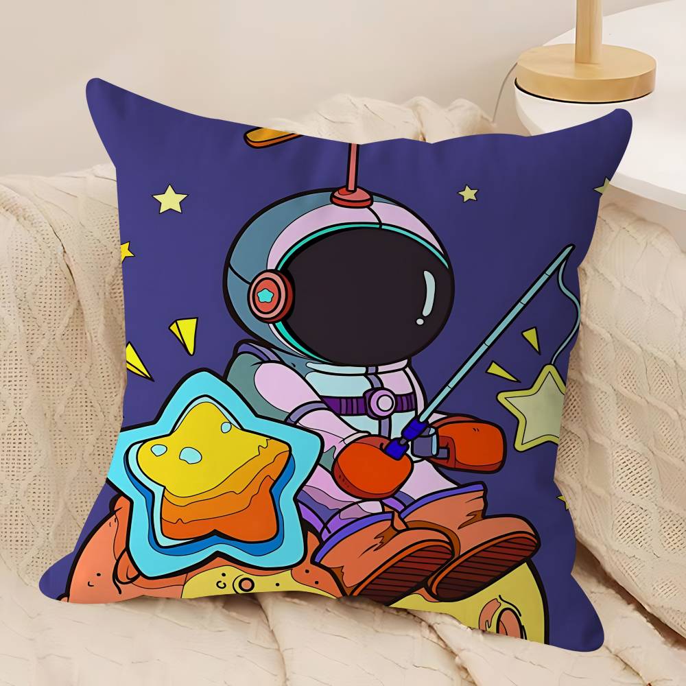 Tecknad Rymd Astronaut Örngott Hem Sängkläder Dekorativt Örngott Bröllop Supermjukt Örngott