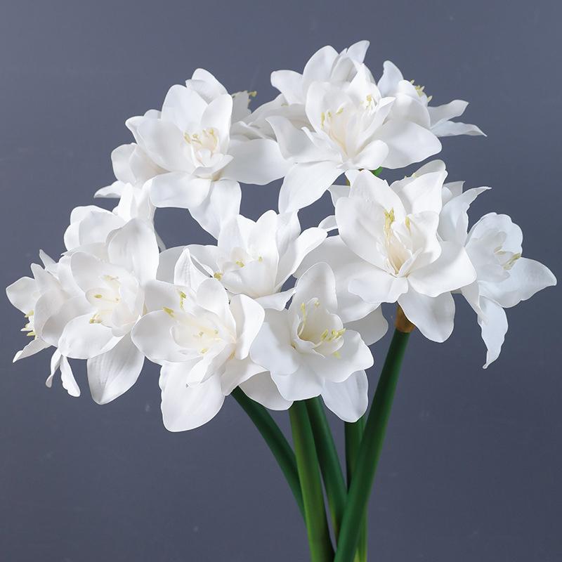 63Cm Clivia Vermilion Aranjament Floral Artificial pentru Nuntă Ornament pentru Acasă Living Hol Hotel